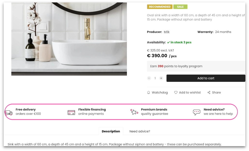 marketing v detaile produktu